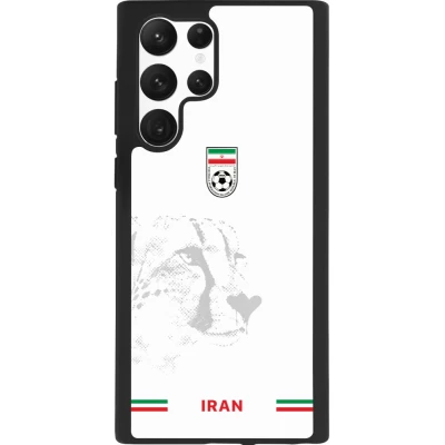 Samsung Galaxy S22 Ultra Case Hülle - Silikon schwarz Iran 2026 personalisierbares Fussballtrikot