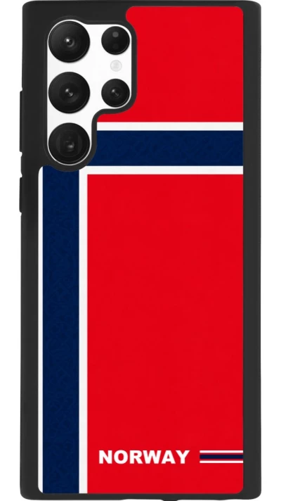 Samsung Galaxy S22 Ultra Case Hülle - Silikon schwarz Norwegen 2026 personalisierbares Fussballtrikot