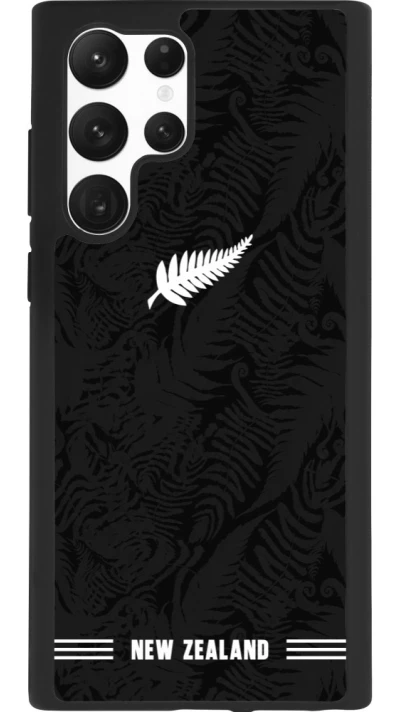 Samsung Galaxy S22 Ultra Case Hülle - Silikon schwarz Neuseeland 2026 personalisierbares Fussballtrikot