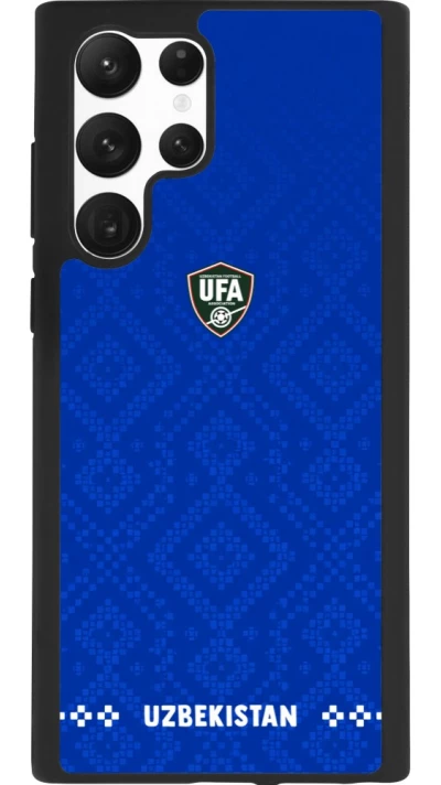 Samsung Galaxy S22 Ultra Case Hülle - Silikon schwarz Usbekistan 2026 personalisierbares Fussballtrikot