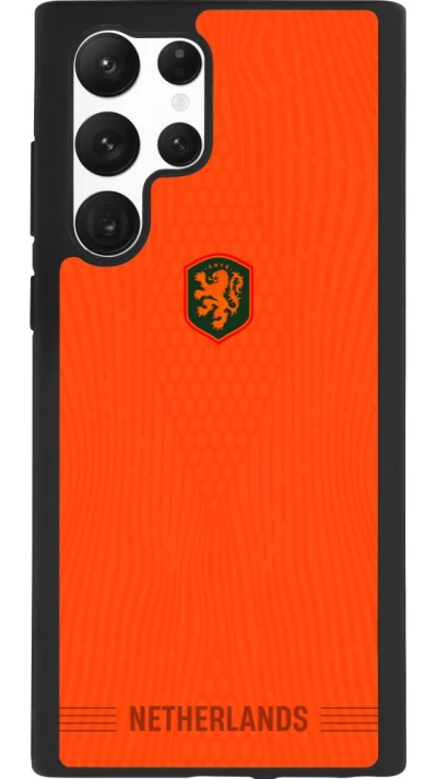 Samsung Galaxy S22 Ultra Case Hülle - Silikon schwarz Niederlande 2026 personalisierbares Fussballtrikot