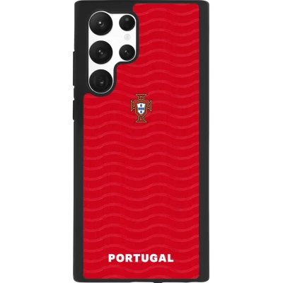 Samsung Galaxy S22 Ultra Case Hülle - Silikon schwarz Portugal 2026 personalisierbares Fussballtrikot