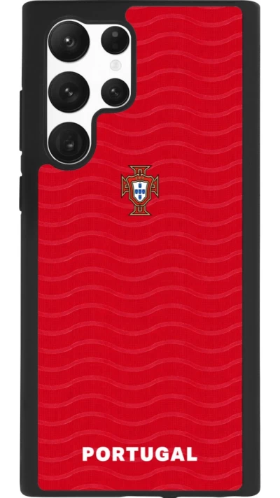 Samsung Galaxy S22 Ultra Case Hülle - Silikon schwarz Portugal 2026 personalisierbares Fussballtrikot