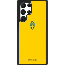 Samsung Galaxy S22 Ultra Case Hülle - Silikon schwarz Schweden 2026 personalisierbares Fussballtrikot