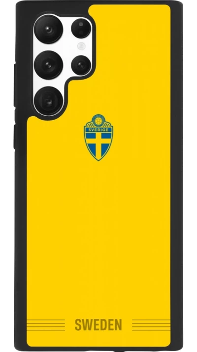 Samsung Galaxy S22 Ultra Case Hülle - Silikon schwarz Schweden 2026 personalisierbares Fussballtrikot