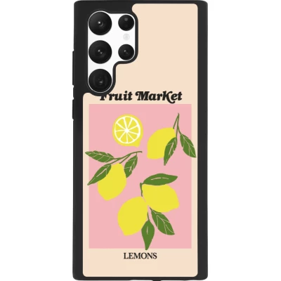 Coque Samsung Galaxy S22 Ultra - Silicone rigide noir Fruit market lemons 2026