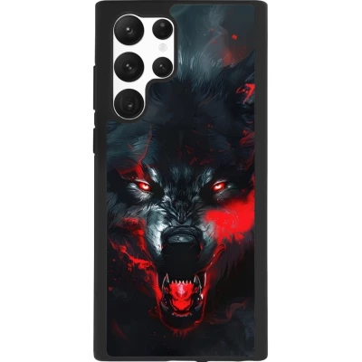 Samsung Galaxy S22 Ultra Case Hülle - Silikon schwarz Halloween 2024 mad werewolf