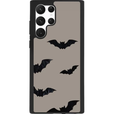 Coque Samsung Galaxy S22 Ultra - Silicone rigide noir Halloween 2026 Bats