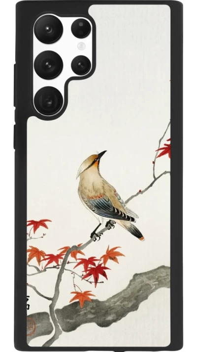 Samsung Galaxy S22 Ultra Case Hülle - Silikon schwarz Japanese Bird