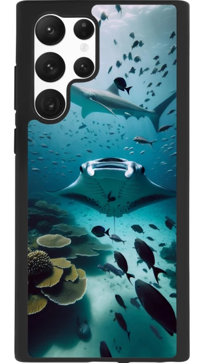 Samsung Galaxy S22 Ultra Case Hülle - Silikon schwarz Manta Lagune Reinigung
