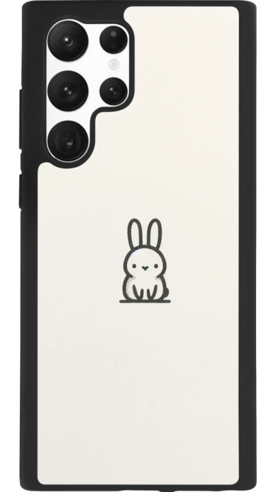 Samsung Galaxy S22 Ultra Case Hülle - Silikon schwarz Minimal Häschen Süße