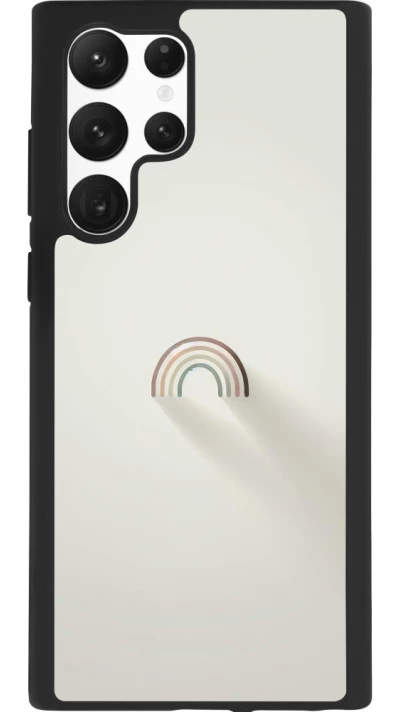 Samsung Galaxy S22 Ultra Case Hülle - Silikon schwarz Mini Regenbogen Minimal