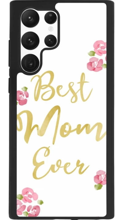 Samsung Galaxy S22 Ultra Case Hülle - Silikon schwarz Mom 2024 best Mom ever