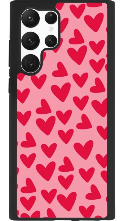 Samsung Galaxy S22 Ultra Case Hülle - Silikon schwarz Mom 2024 kleine Herzen