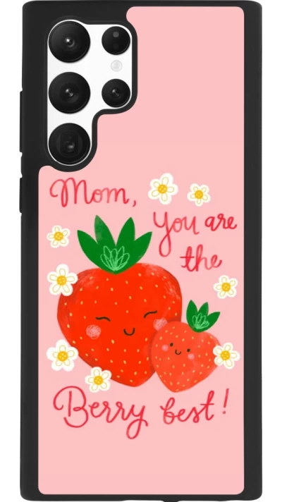 Samsung Galaxy S22 Ultra Case Hülle - Silikon schwarz Mom 2026 Berry best