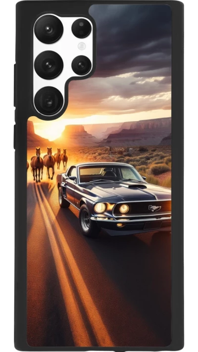 Samsung Galaxy S22 Ultra Case Hülle - Silikon schwarz Mustang 69 Grand Canyon