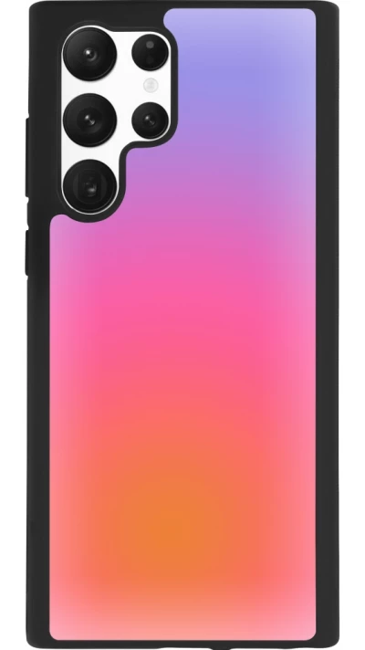 Samsung Galaxy S22 Ultra Case Hülle - Silikon schwarz Orange Pink Blue Gradient