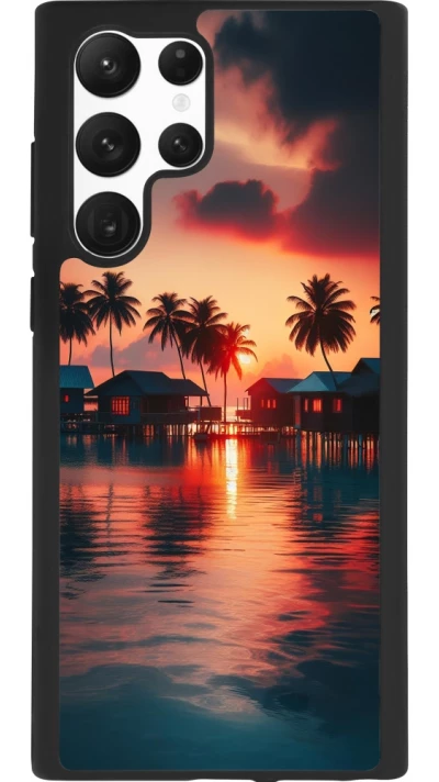 Samsung Galaxy S22 Ultra Case Hülle - Silikon schwarz Paradies Malediven