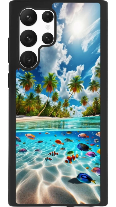 Samsung Galaxy S22 Ultra Case Hülle - Silikon schwarz Strandparadies