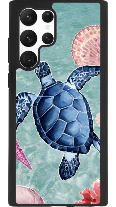 Samsung Galaxy S22 Ultra Case Hülle - Silikon schwarz Preppy Turtle