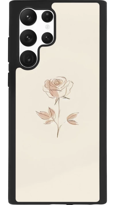 Samsung Galaxy S22 Ultra Case Hülle - Silikon schwarz Rosa Sand Minimalistisch
