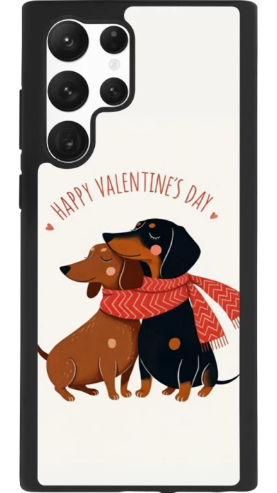Samsung Galaxy S22 Ultra Case Hülle - Silikon schwarz Saint Valentines Day 26 Happy Valentine