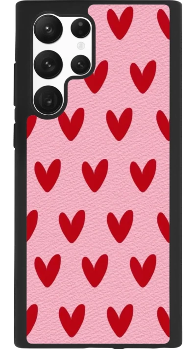 Samsung Galaxy S22 Ultra Case Hülle - Silikon schwarz Saint Valentines Day 26 Pattern heart