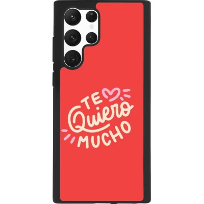Coque Samsung Galaxy S22 Ultra - Silicone rigide noir Saint Valentines Day 26 Te quiero mucho