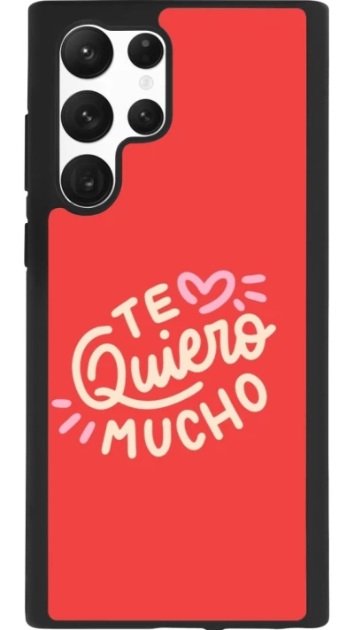 Samsung Galaxy S22 Ultra Case Hülle - Silikon schwarz Saint Valentines Day 26 Te quiero mucho