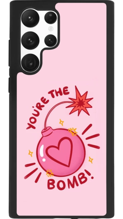 Samsung Galaxy S22 Ultra Case Hülle - Silikon schwarz Saint Valentines Day 26 You are the bomb