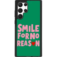 Samsung Galaxy S22 Ultra Case Hülle - Silikon schwarz Smile for no reason 2026