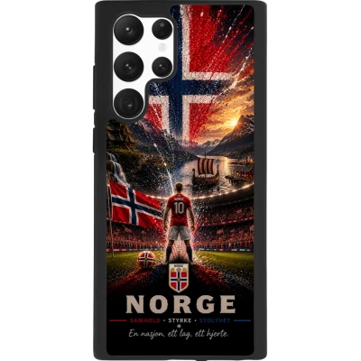 Samsung Galaxy S22 Ultra Case Hülle - Silikon schwarz Fussball Norwegen splash 2026