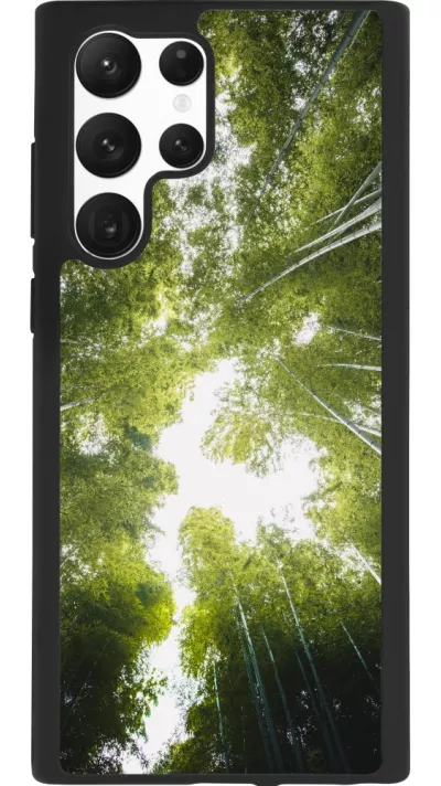 Samsung Galaxy S22 Ultra Case Hülle - Silikon schwarz Spring 23 forest blue sky