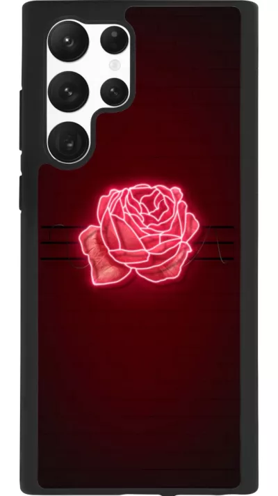Samsung Galaxy S22 Ultra Case Hülle - Silikon schwarz Spring 23 neon rose