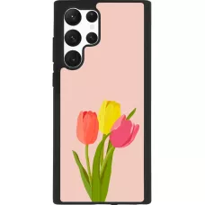 Samsung Galaxy S22 Ultra Case Hülle - Silikon schwarz Spring 23 tulip trio