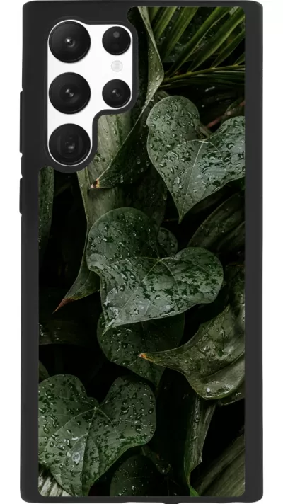Samsung Galaxy S22 Ultra Case Hülle - Silikon schwarz Spring 23 fresh plants