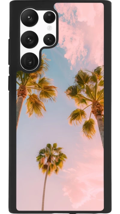 Samsung Galaxy S22 Ultra Case Hülle - Silikon schwarz Summer 2025 Palmiers