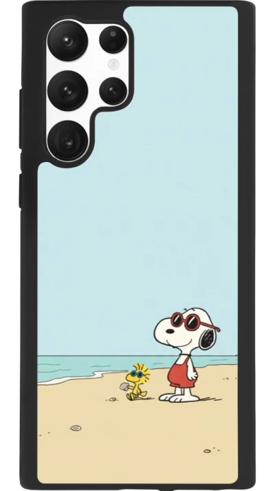 Samsung Galaxy S22 Ultra Case Hülle - Silikon schwarz Snoopy on the beach Summer 2026