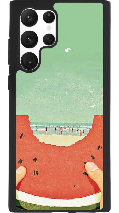 Samsung Galaxy S22 Ultra Case Hülle - Silikon schwarz Views through a watermelon Summer 2026
