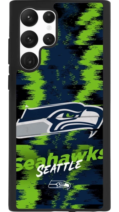 Samsung Galaxy S22 Ultra Case Hülle - Silikon schwarz Super Bowl 26 Seattle 2