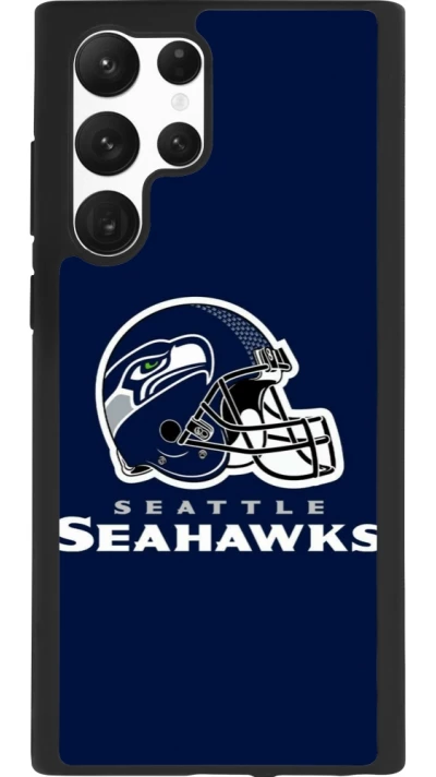 Samsung Galaxy S22 Ultra Case Hülle - Silikon schwarz Super Bowl 26 Seattle 3
