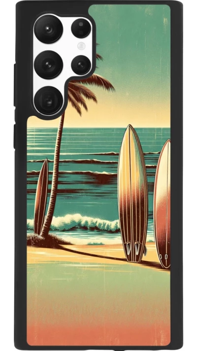 Samsung Galaxy S22 Ultra Case Hülle - Silikon schwarz Surf Paradise