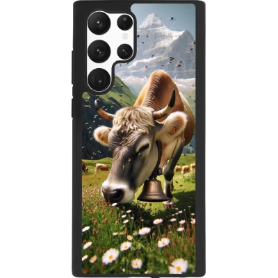 Samsung Galaxy S22 Ultra Case Hülle - Silikon schwarz Kuh Berg Wallis