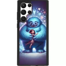 Samsung Galaxy S22 Ultra Case Hülle - Silikon schwarz Valentin 2024 Flauschige Liebe
