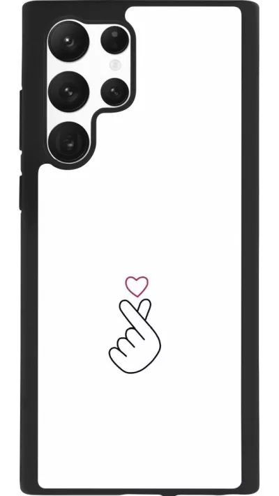 Samsung Galaxy S22 Ultra Case Hülle - Silikon schwarz Valentine 2024 heart by Millennials