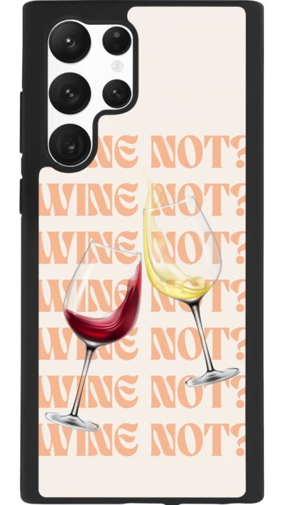 Samsung Galaxy S22 Ultra Case Hülle - Silikon schwarz Wine not