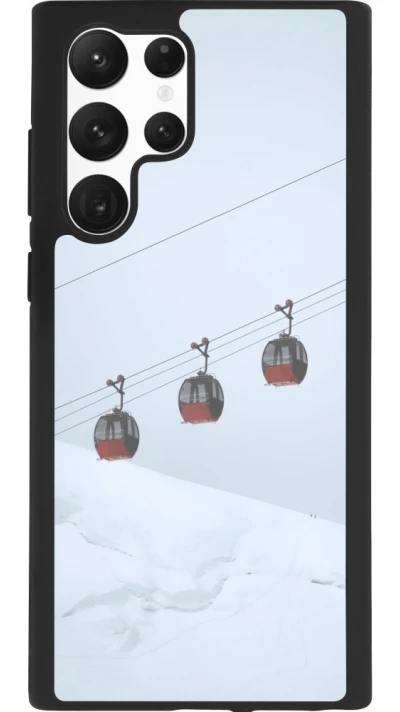 Samsung Galaxy S22 Ultra Case Hülle - Silikon schwarz Winter 22 ski lift