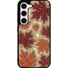 Samsung Galaxy S23 Case Hülle - Silikon schwarz Autumn 26 3D leaves