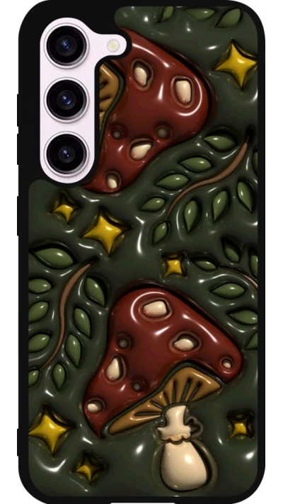 Coque Samsung Galaxy S23 - Silicone rigide noir Autumn 26 3D mushrooms