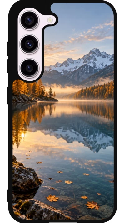 Coque Samsung Galaxy S23 - Silicone rigide noir Autumn 26 Autumn lake